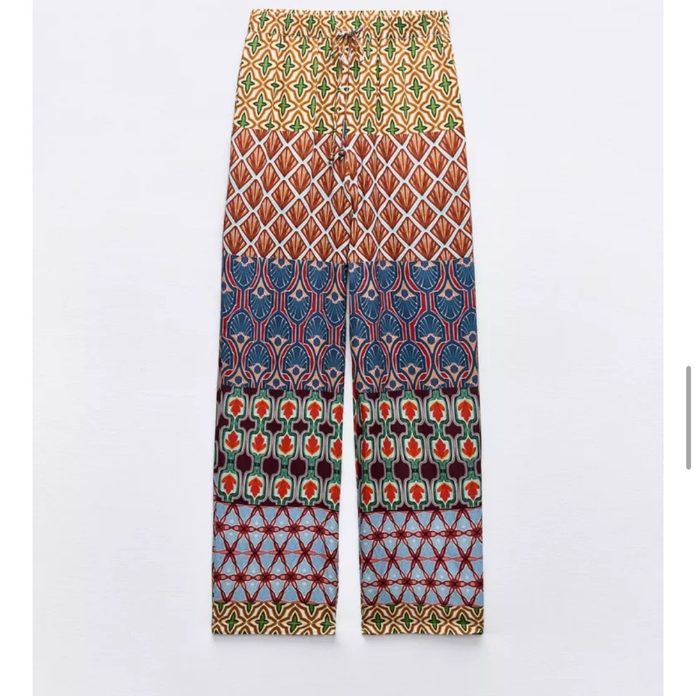 Zara 2pc Co Ord Printed Set Sole Medium NWOT - Picture 8 of 11